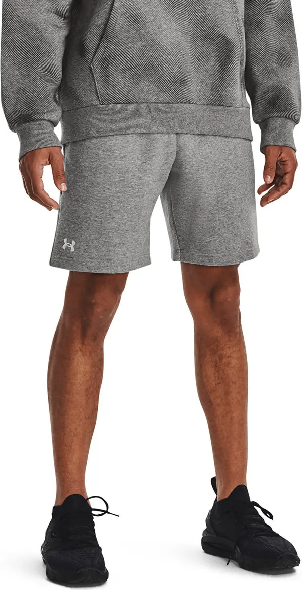 Under Armour Kratke hlače Under Armour Rival Fleece Shorts Castlerock Light Heather/ White M