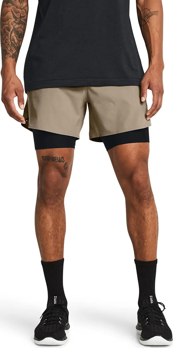 Under Armour Kratke hlače Under Armour Vanish Elite 2In1 Short Brown XXXL