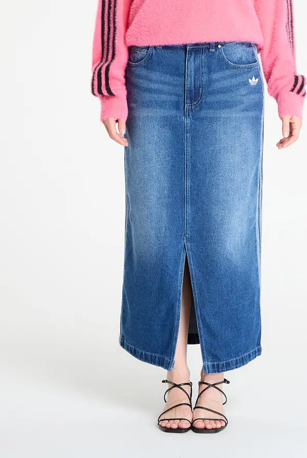 adidas Originals Krilo adidas Adicolor 3-Stripes Denim Pencil Skirt Indigo Denim S/34