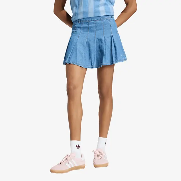 adidas Originals Krilo adidas Denim Pleated Skirt Indigo Denim M/38