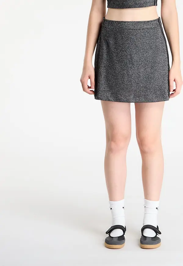 adidas Originals Krilo adidas Lurex® Mini Skirt Black/ Silver Met. M