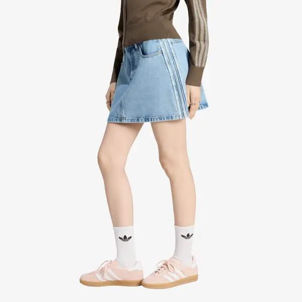 adidas Originals Krilo adidas Mid Rise Denim Skirt Light Denim 4