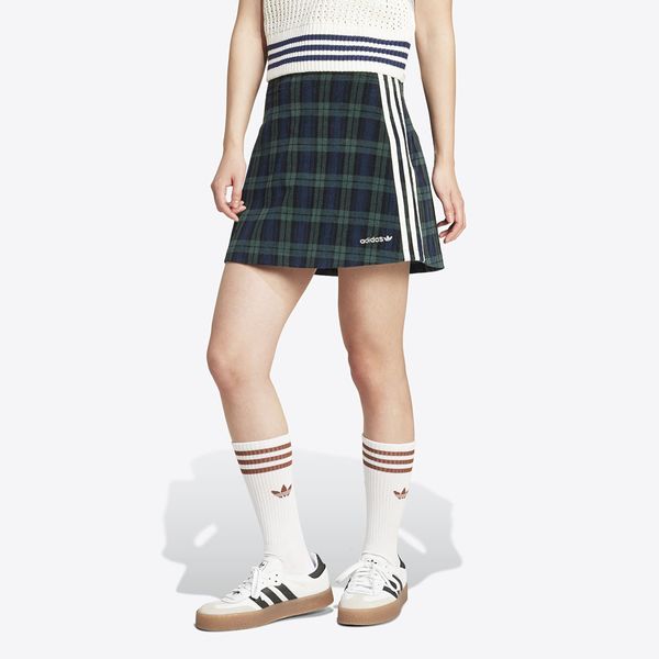 adidas Originals Krilo adidas Tartan Skirt Night Indigo/ Black/ Shagrn L