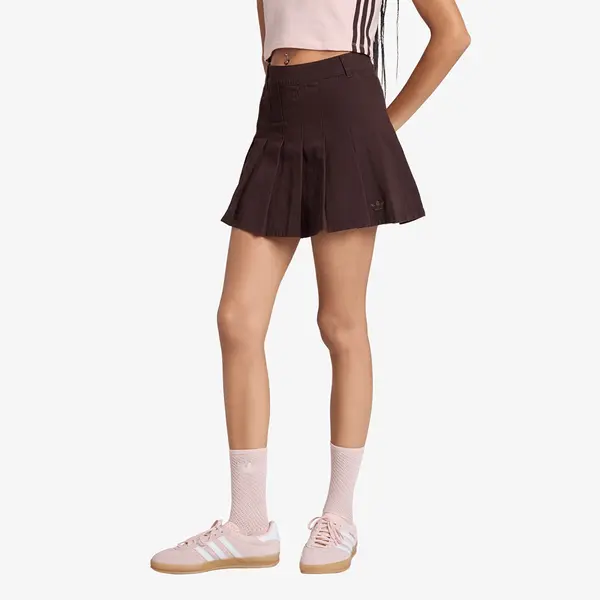 adidas Originals Krilo adidas Twill Pleated Skirt Aurora Coffee 10
