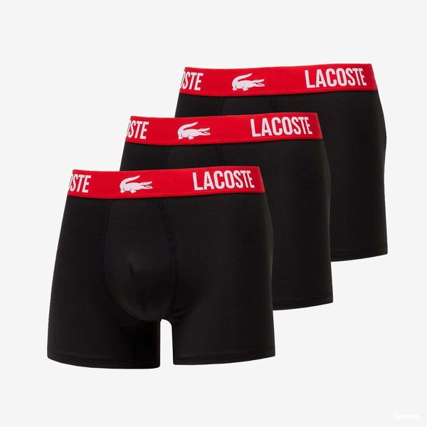 LACOSTE LACOSTE Underwear Trunk 3-Pack Black/ Red