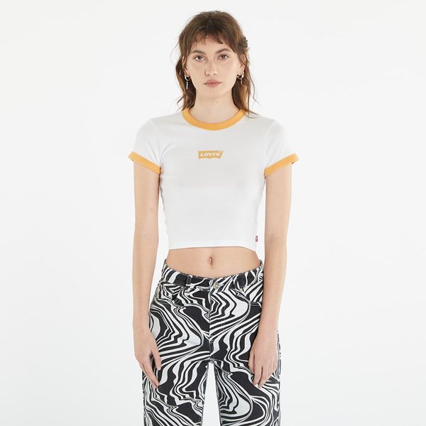 Levi's® Levi's® Graphic Ringer Mini Tee Bright White / Golden Nugget - White