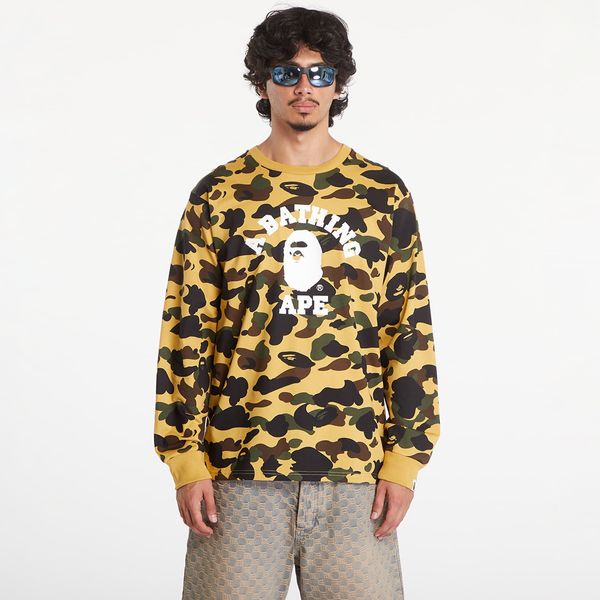 A BATHING APE Majica A BATHING APE 1St Camo College Long Sleeve Tee Yellow XXL