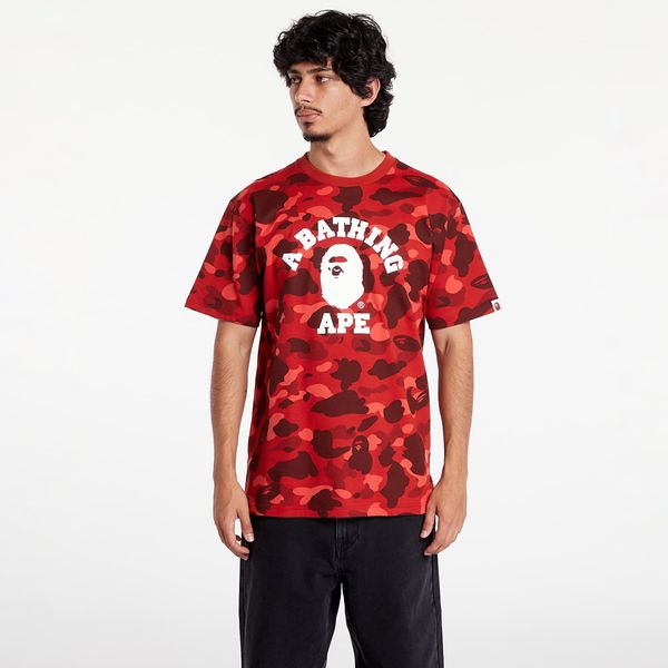 A BATHING APE Majica A BATHING APE Color Camo College Tee Red XXL