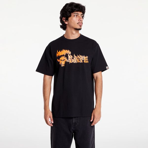 A BATHING APE Majica A BATHING APE Flame Ape Face Tee Black/ Red XL