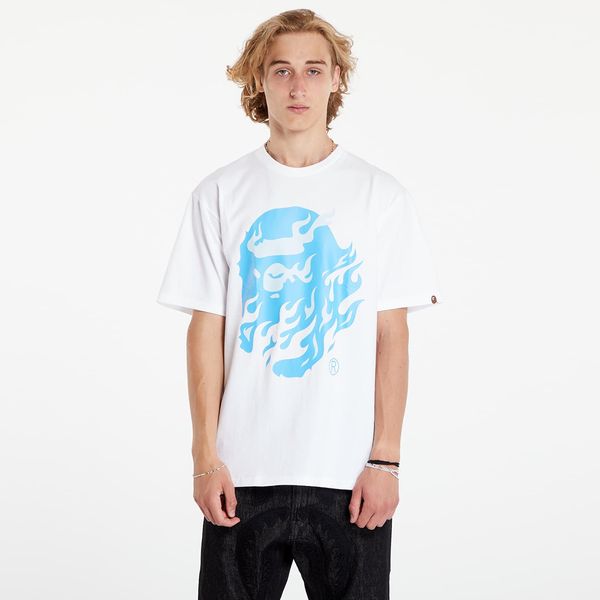 A BATHING APE Majica A BATHING APE Flame Ape Head Tee White/ Blue XL