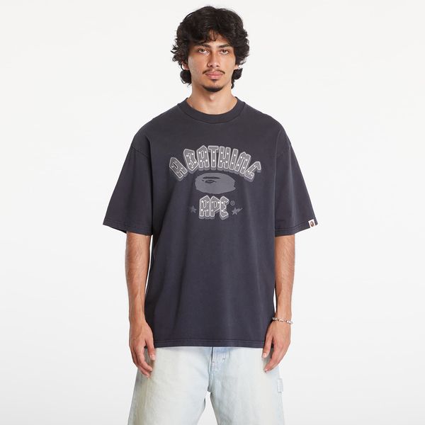 A BATHING APE Majica A BATHING APE Garment Dye Rhinestone Logo Relaxed Fit Short Sleeve Tee Charcoal M