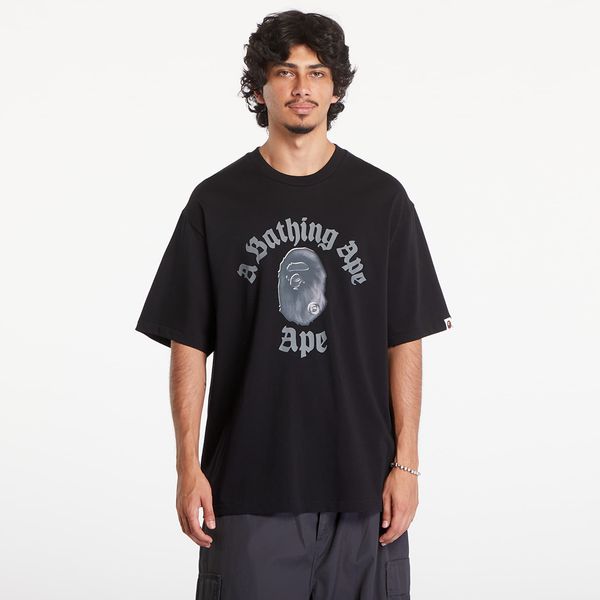 A BATHING APE Majica A BATHING APE Gothic College Relaxed Fit Short Sleeve Tee Black XXL