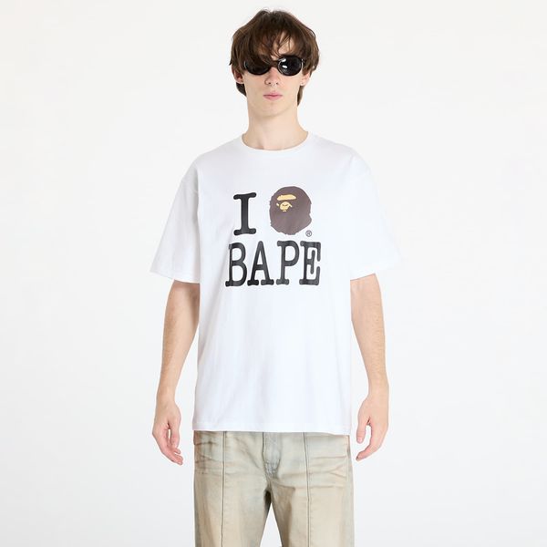 A BATHING APE Majica A BATHING APE I Love Bape Tee White M