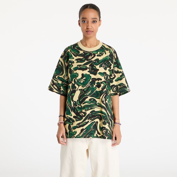 A BATHING APE Majica A BATHING APE Marbling Camo One Point Relaxed Fit Tee UNISEX Green L