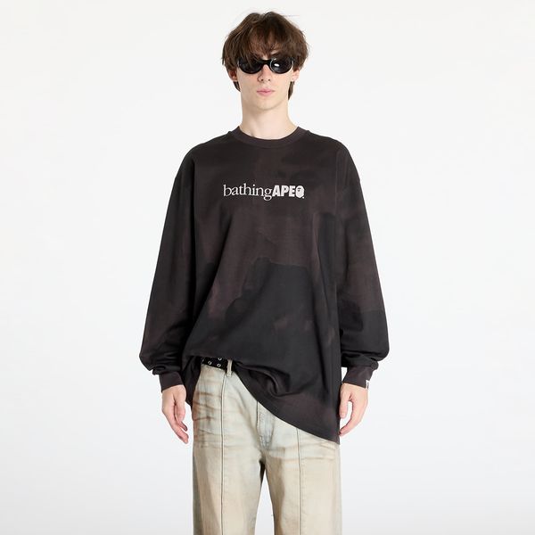 A BATHING APE Majica A BATHING APE Overprint Logo Relaxed Fit Long Sleeve Tee Black L