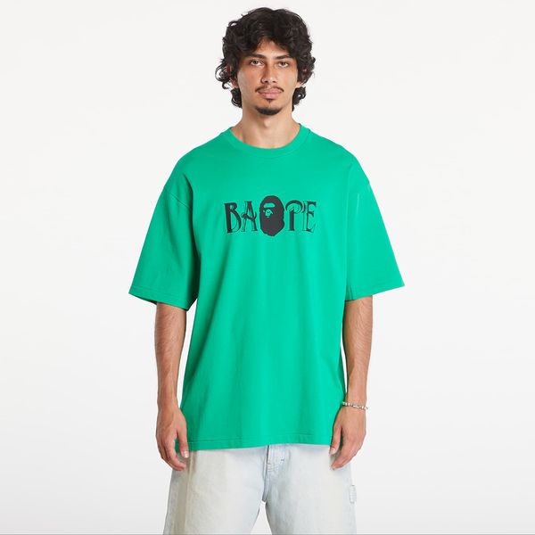 A BATHING APE Majica A BATHING APE Screen Print Logo Relaxed Fit Short Sleeve Tee Green L