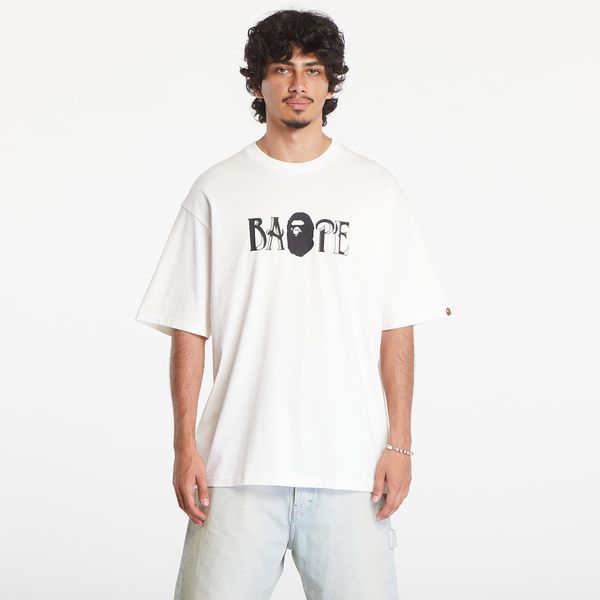 A BATHING APE Majica A BATHING APE Screen Print Logo Relaxed Fit Short Sleeve Tee Ivory L