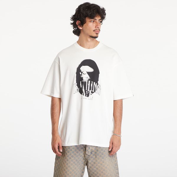 A BATHING APE Majica A BATHING APE Spray Print Logo Relaxed Fit Short Sleeve Tee Ivory XXL