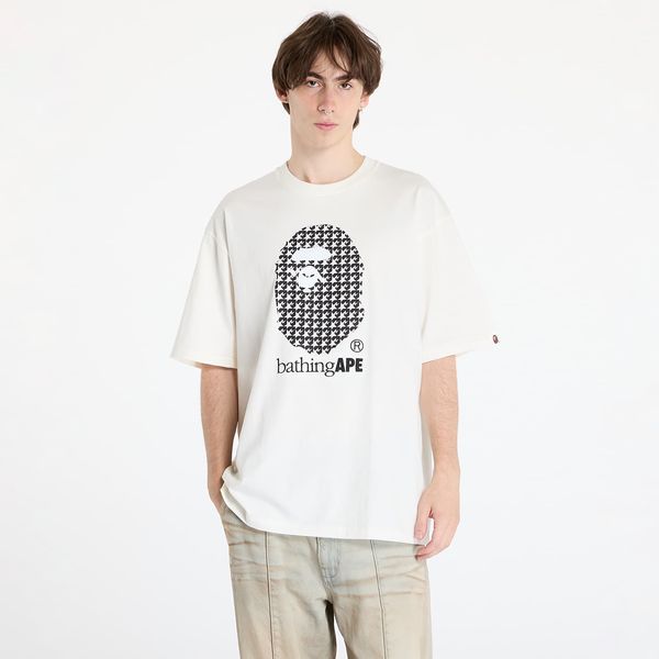 A BATHING APE Majica A BATHING APE Sta Houndstooth By Bathing Ape Relaxed Fit Tee M Ivory L