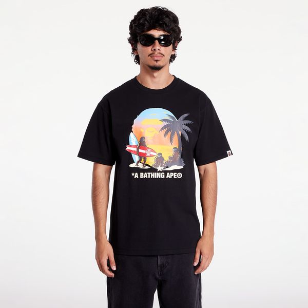 A BATHING APE Majica A BATHING APE Sunset Beach Ape Head Tee M Black L