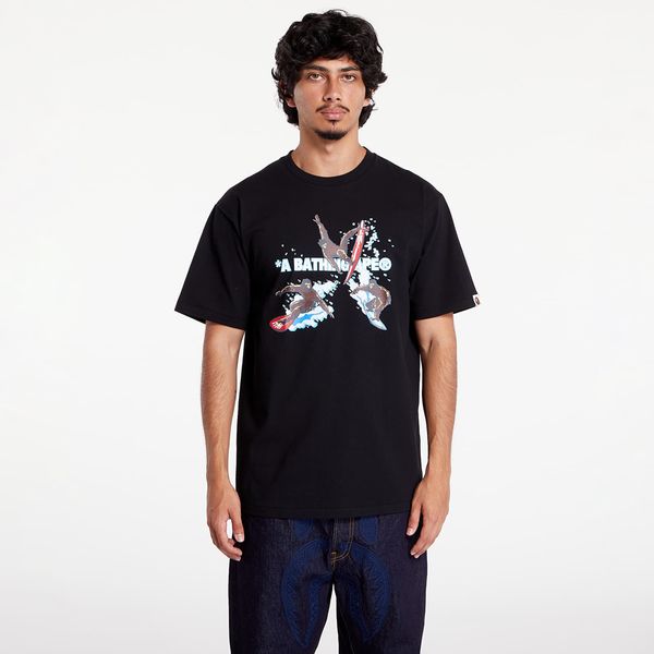 A BATHING APE Majica A BATHING APE Surfing Apes Tee Black L