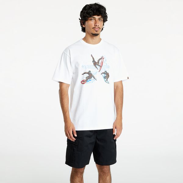 A BATHING APE Majica A BATHING APE Surfing Apes Tee White L