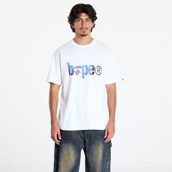 A BATHING APE Majica A BATHING APE Tie Dye Bape Logo Tee White/ Black L