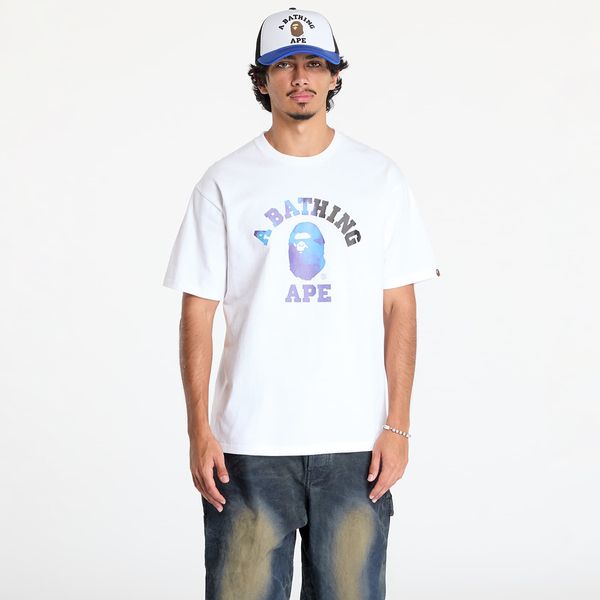 A BATHING APE Majica A BATHING APE Tie Dye College Tee White/ Black XL