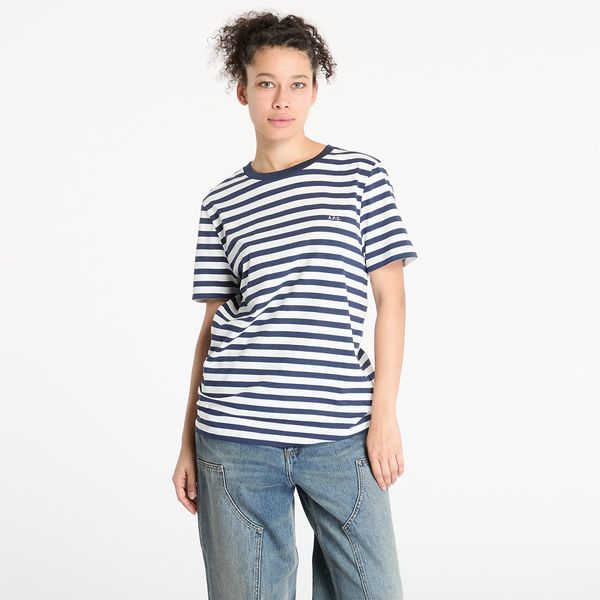 A.P.C. Majica A.P.C. Standard Striped T-Shirt UNISEX Dark Navy/ White S