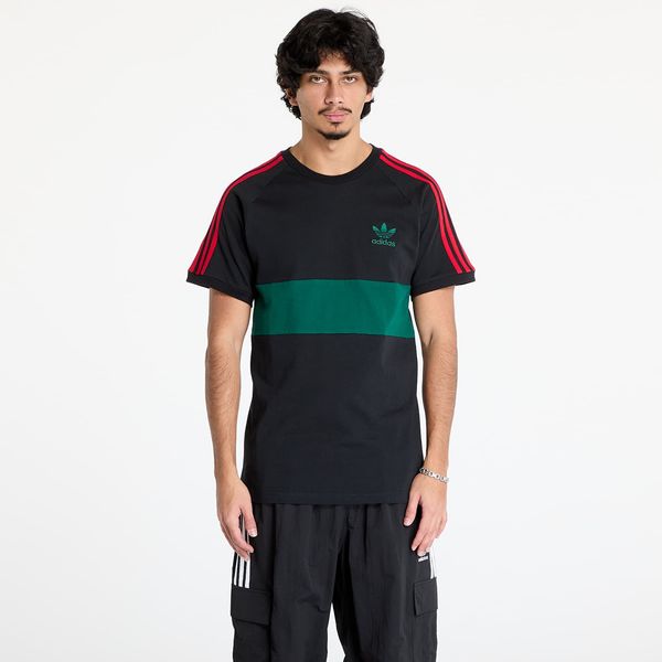 adidas Originals Majica adidas 3 Stripes Panel T-Shirt Black/ Core Green XL
