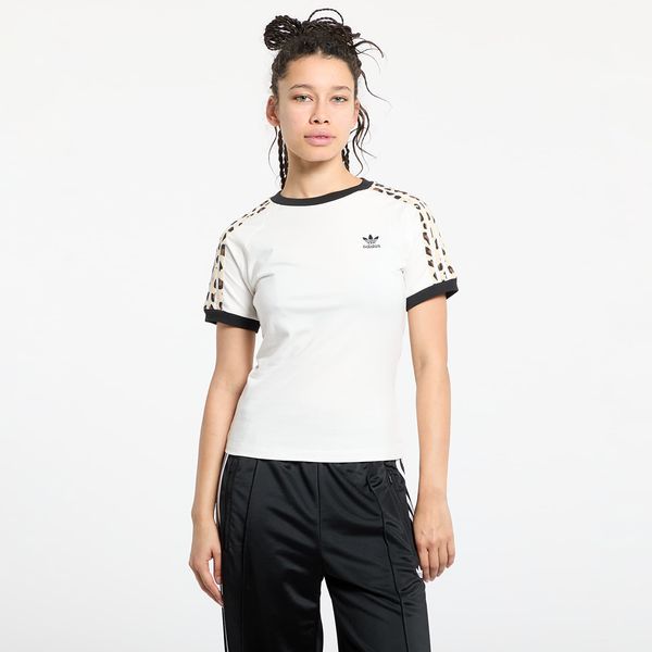 adidas Originals Majica adidas Leopard 3 Stripe T-Shirt Wonder White S