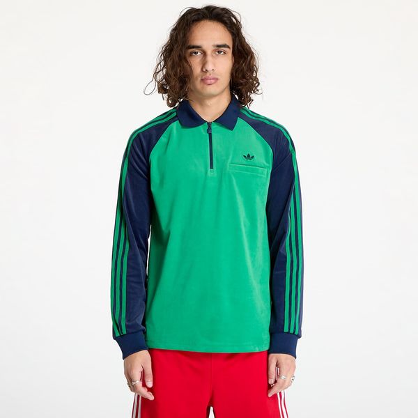 adidas Originals Majica adidas Velour Polo Green/ Night Indigo L