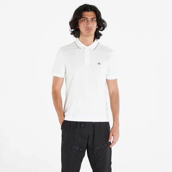 C.P. Company Majica C.P. Company Stretch Piquet Slim Polo Shirt White XXL