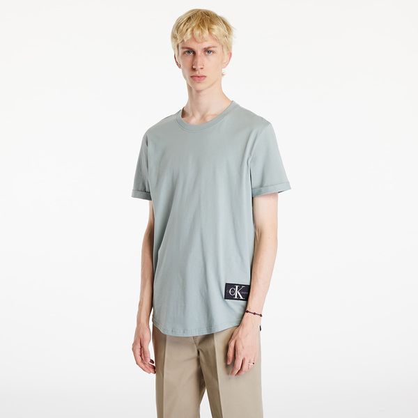 Calvin Klein Majica Calvin Klein Jeans Badge Turn Up Short Sleeve T-Shirt Slate Gray L