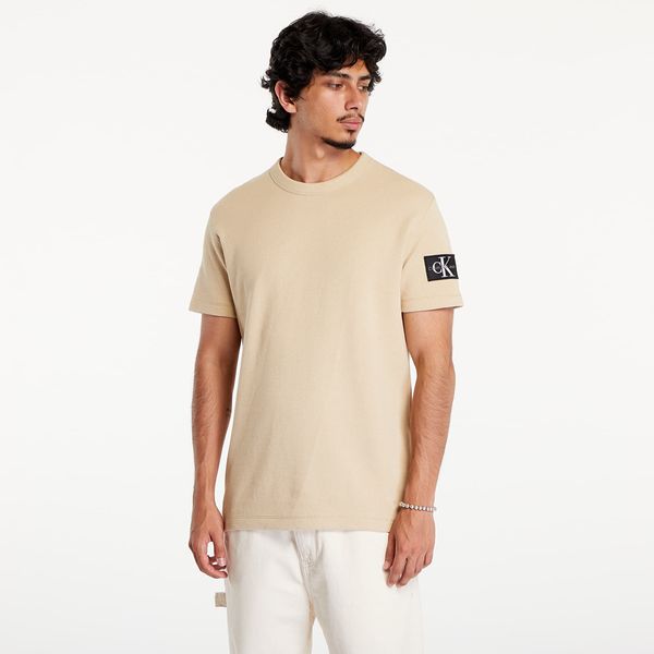 Calvin Klein Majica Calvin Klein Jeans Badge Waffle Tee Khaki L