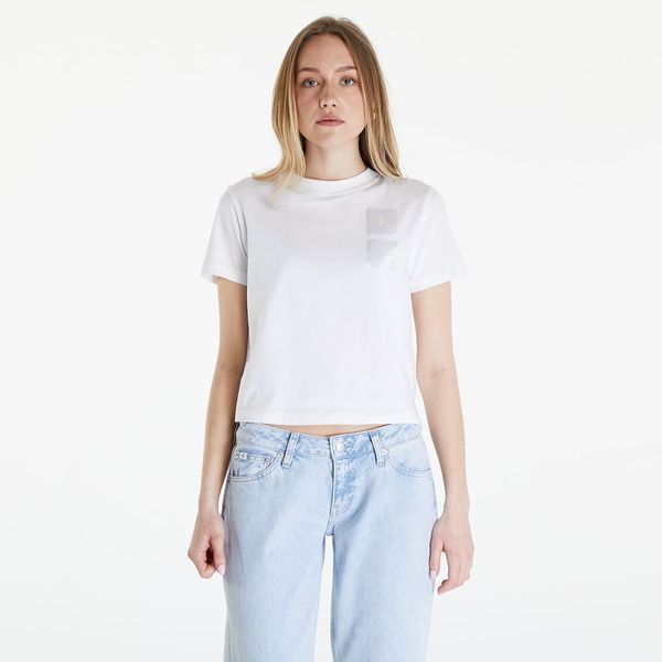 Calvin Klein Majica Calvin Klein Jeans Satin Boxes Baby Tee White XL