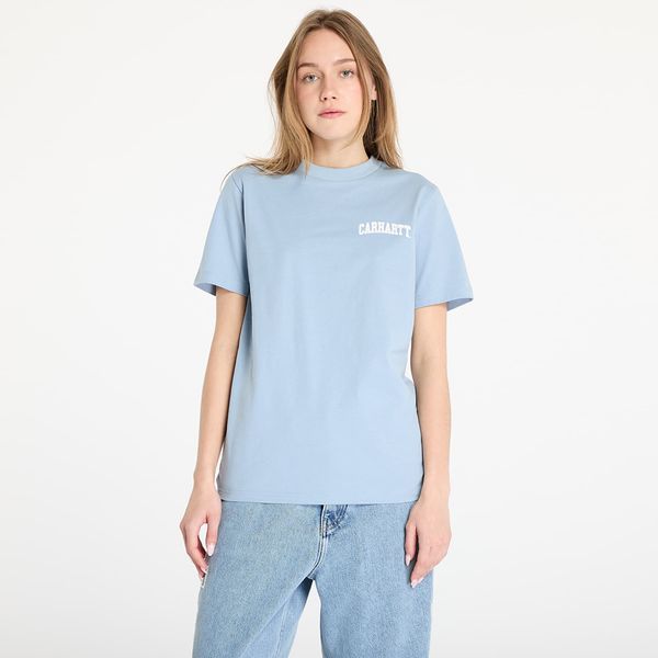 Carhartt WIP Majica Carhartt WIP University Script Short Sleeve T-Shirt UNISEX Dusty Ice/ White XS