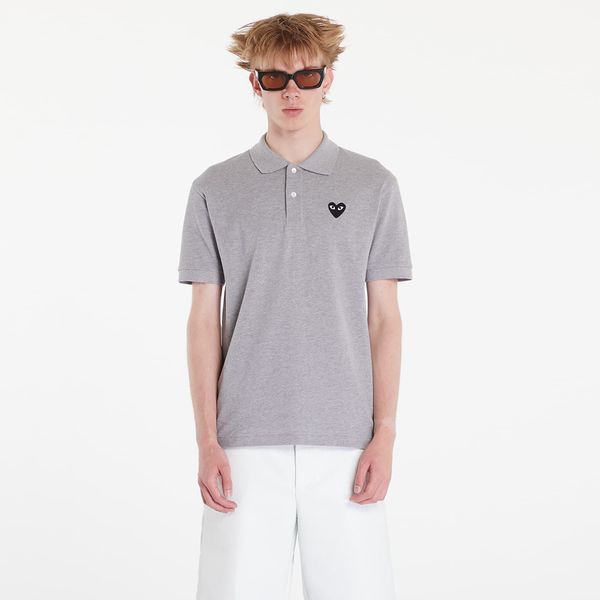 Comme des Garçons PLAY Majica Comme des Garçons PLAY Emblem Knit Short Sleeve Tee UNISEX Grey M