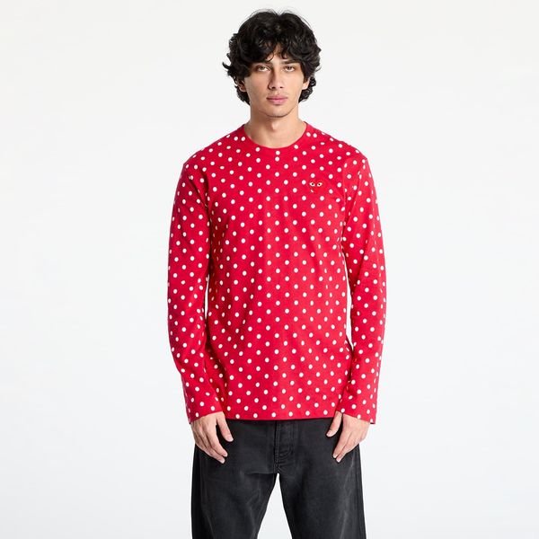 Comme des Garçons PLAY Majica Comme des Garçons PLAY Heart Logo Long Sleeve Tee UNISEX Red L