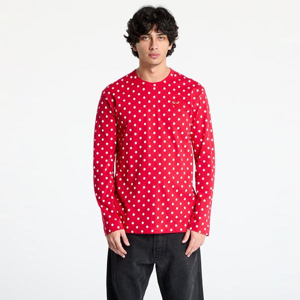 Comme des Garçons PLAY Majica Comme des Garçons PLAY Heart Logo Long Sleeve Tee UNISEX Red S