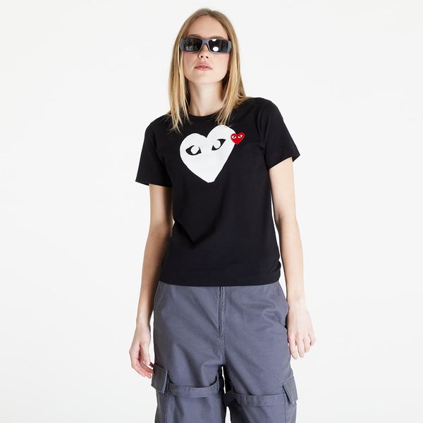 Comme des Garçons PLAY Majica Comme des Garçons PLAY Heart Logo Short Sleeve Tee Black L