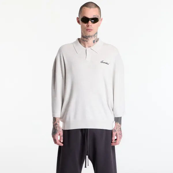 Fear of God Essentials Majica Fear of God Essentials Signature 3 4 Sleeve 90'S Polo Heather Oatmeal XXL