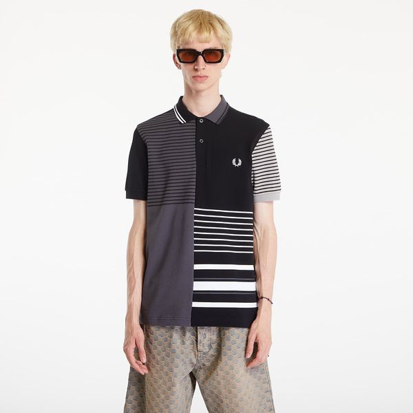 FRED PERRY Majica FRED PERRY Beams Striped Panel Fp Polo T-Shirt Black M