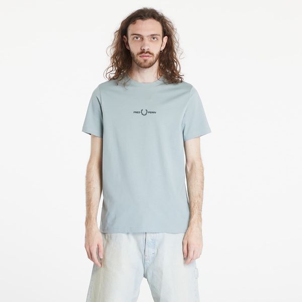 FRED PERRY Majica FRED PERRY Embroidered T-Shirt Silver Blue L