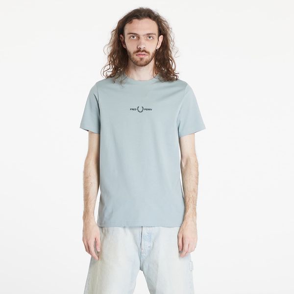 FRED PERRY Majica FRED PERRY Embroidered T-Shirt Silver Blue M