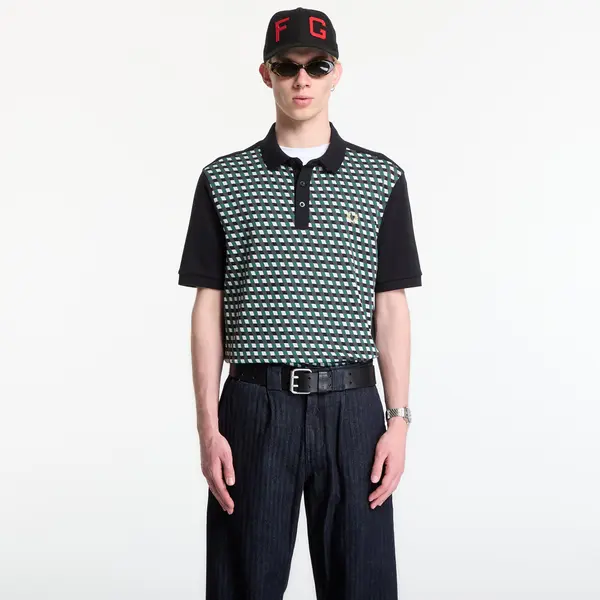 FRED PERRY Majica Fred Perry Geometric Polo Shirt Black L