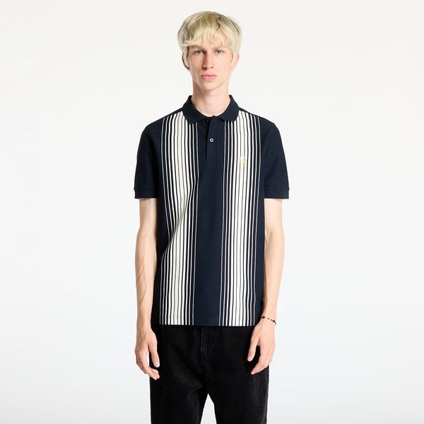 FRED PERRY Majica FRED PERRY Ombre Stripe Polo Short Sleeve Tee Navy M