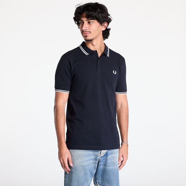 FRED PERRY Majica FRED PERRY The Twin Tipped Fp Shirt Navy/ White L