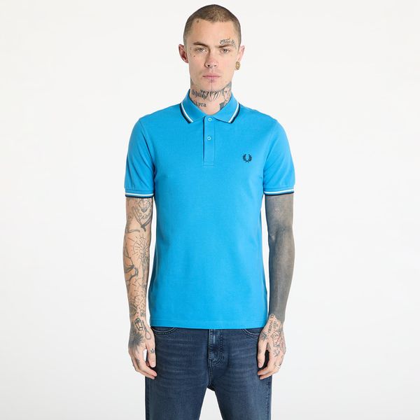 FRED PERRY Majica FRED PERRY Twin Tipped Fred Perry Shirt Court Blue/ Ecru/ Navy M