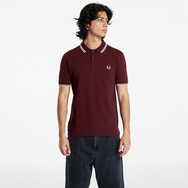 FRED PERRY Majica FRED PERRY Twin Tipped Fred Perry Shirt Oxblood M